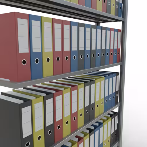Afbeelding nr. 13 van het artikel, kantoorrekken, insteeksysteem MULTIplus85, 1800 x 1300 x 300 mm, 5 legborden, verzinkt, zonder aanslaglijst uit de productgroep kantoorrekken van Schulte Lagertechnik