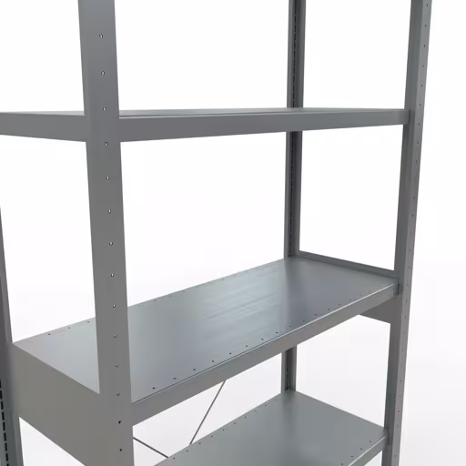 Andere weergave van het artikel Basisplank, legbord, insteeksysteem MULTIplus250, 2500 x 1000 x 400 mm, 6 legborden, kruisschoor, verzinkt uit de categorie insteeksysteem