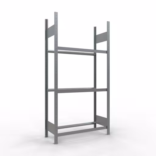 Basisplank, wiel-/bandenplank, 2000 x 1000 x 400 mm (HxBxD), verzinkt, 3 opbergniveaus met 150 kg vakbelasting per niveau, opbergruimte voor auto-onderdelen, art.nr. 13900