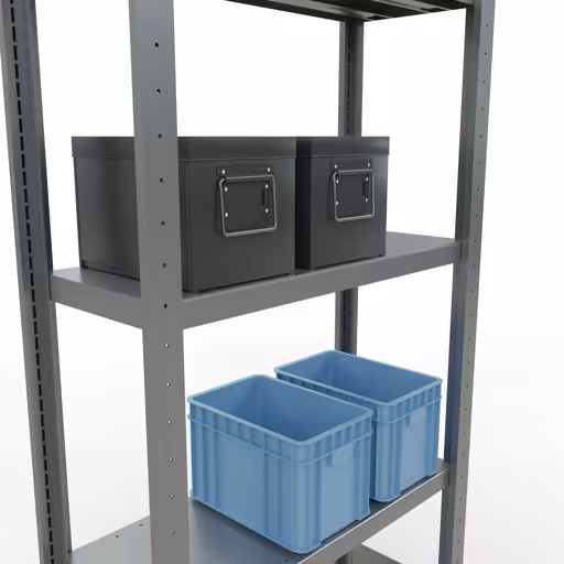Basisplank, legbord, insteeksysteem MULTIplus250, 2000 x 750 x 300 mm, 5 legborden, verzinkt van Schulte Lagertechnik uit de categorie insteeksysteem