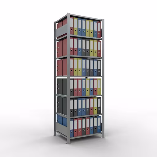 Productafbeelding nr. 11 van het artikel basisplank, kantoorplank, insteeksysteem MULTIplus150, 2300 x 750 x 600 mm, 7 planken, lengtestangen, verzinkt, zonder middenaanslag Afbeelding nr. 11 van het artikel, kantoorrekken, insteeksysteem MULTIplus150, 2300 x 750 x 600 mm, 7 planken, verzinkt, zonder middenaanslag uit de productgroep kantoorrekken van Schulte Lagertechnik