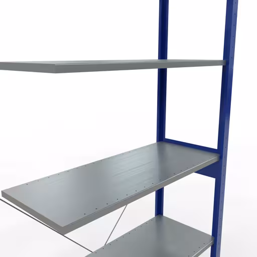 Figuur nr. 9 van het artikel aanbouwrekken, legbordstellingen, insteeksysteem MULTIplus85, 2500 x 1000 x 400 mm, 6 legborden, RAL 5010 gentiaanblauw uit de productgroep insteeksysteem van Schulte Lagertechnik