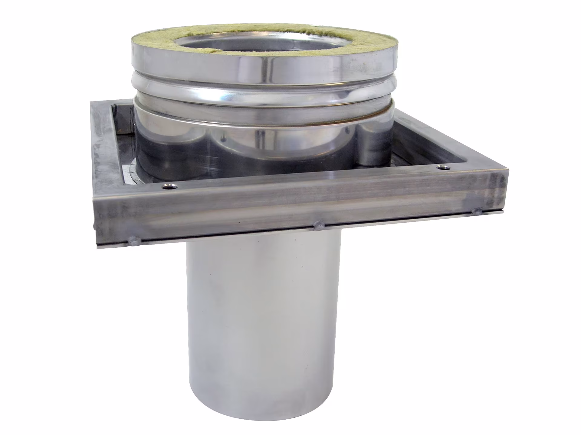 DW dubbelwandige ankerplaat open D600 uit de categorie RVS dubbelwandig uitlaatsysteem met art.nr. 671701