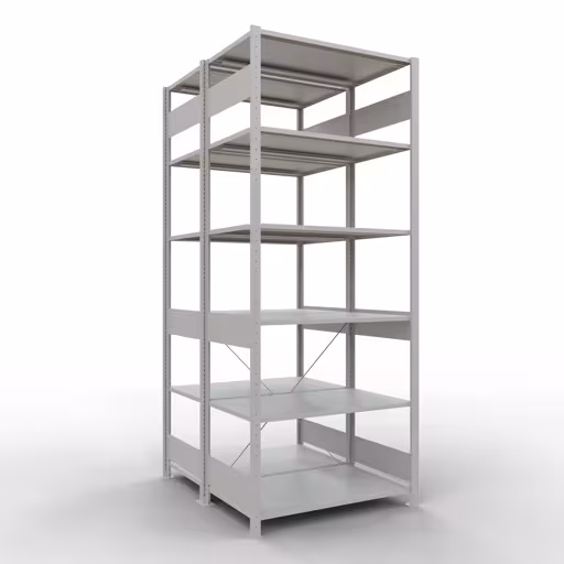 Extra afbeelding van het artikel basisplank, dubbele plank, plankinsteeksysteem MULTIplus150, 2500 x 1000 x (2x600) mm, 2x6 planken, RAL 7035 lichtgrijs uit dubbele planken