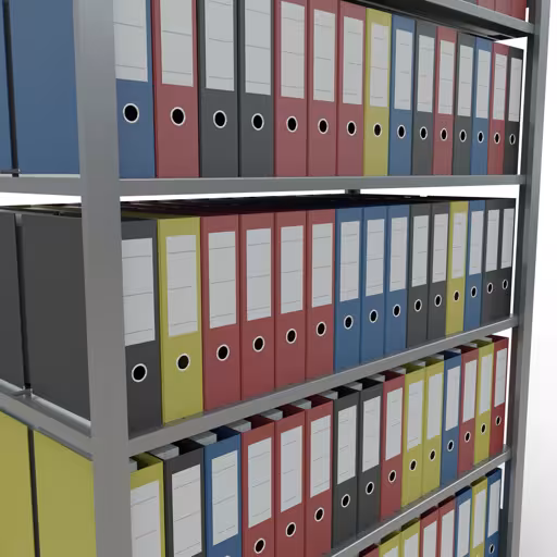 Afbeelding nr. 12 van het artikel, kantoorrekken, insteeksysteem MULTIplus150, 2000 x 1300 x 600 mm, 6 legborden, verzinkt, met middenaanslag uit de productgroep kantoorrekken van Schulte Lagertechnik