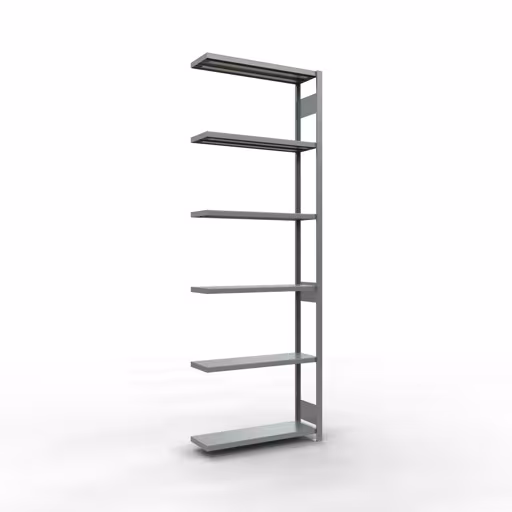 Aanbouwrekken, rekken, insteeksysteem MULTIplus250, 3000 x 1000 x 300 mm, 7 legborden, lengtestangen, verzinkt van Schulte Lagertechnik uit het assortiment insteeksysteem