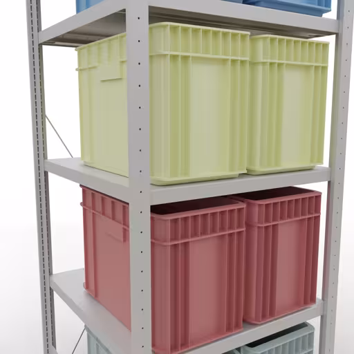 Productafbeelding nr. 12 van het artikel basisplank, legbord, insteeksysteem MULTIplus250, 2000 x 750 x 800 mm (HxBxD), 5 legborden, kruisschoor, RAL 7035 lichtgrijs Figuur nr. 12 van het artikel basisplank, legbord, insteeksysteem MULTIplus250, 2000 x 750 x 800 mm, 5 legborden, kruisschoor, RAL 7035 lichtgrijs uit de productgroep insteeksysteem van Schulte Lagertechnik.