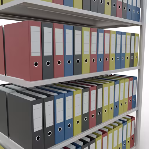 Figuur nr. 10 van het artikel aanbouwrekken, kantoorrekken, insteeksysteem MULTIplus150, 1800 x 1300 x 600 mm, 5 planken, zonder middenaanslag, lichtgrijs uit de productgroep kantoorrekken van het merk Schulte Lagertechnik.