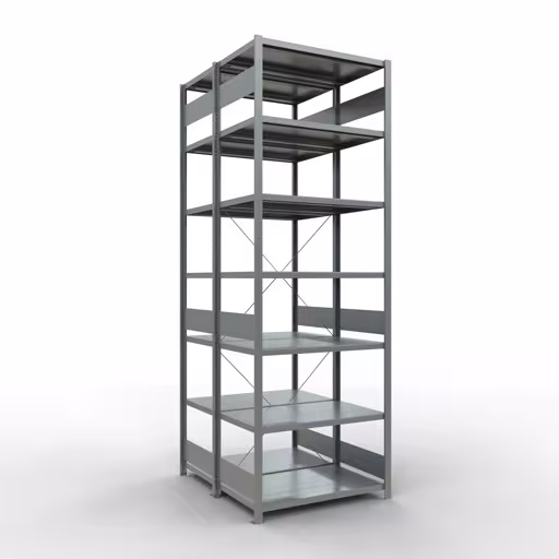 Extra afbeelding van het artikel Basisplank, dubbele plank, legplank-insteeksysteem MULTIplus250, 3000 x 1000 x (2x600) mm, 2x7 legborden, kruisschoor, verzinkt uit dubbele legborden