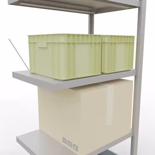 Figuur nr. 11 van het artikel aanbouwrekken, legbordstellingen, insteeksysteem MULTIplus250, 2000 x 750 x 500 mm (HxBxD), 5 legborden, kruisschoor, RAL 7035 lichtgrijs uit de productgroep insteeksysteem van het merk Schulte Lagertechnik.