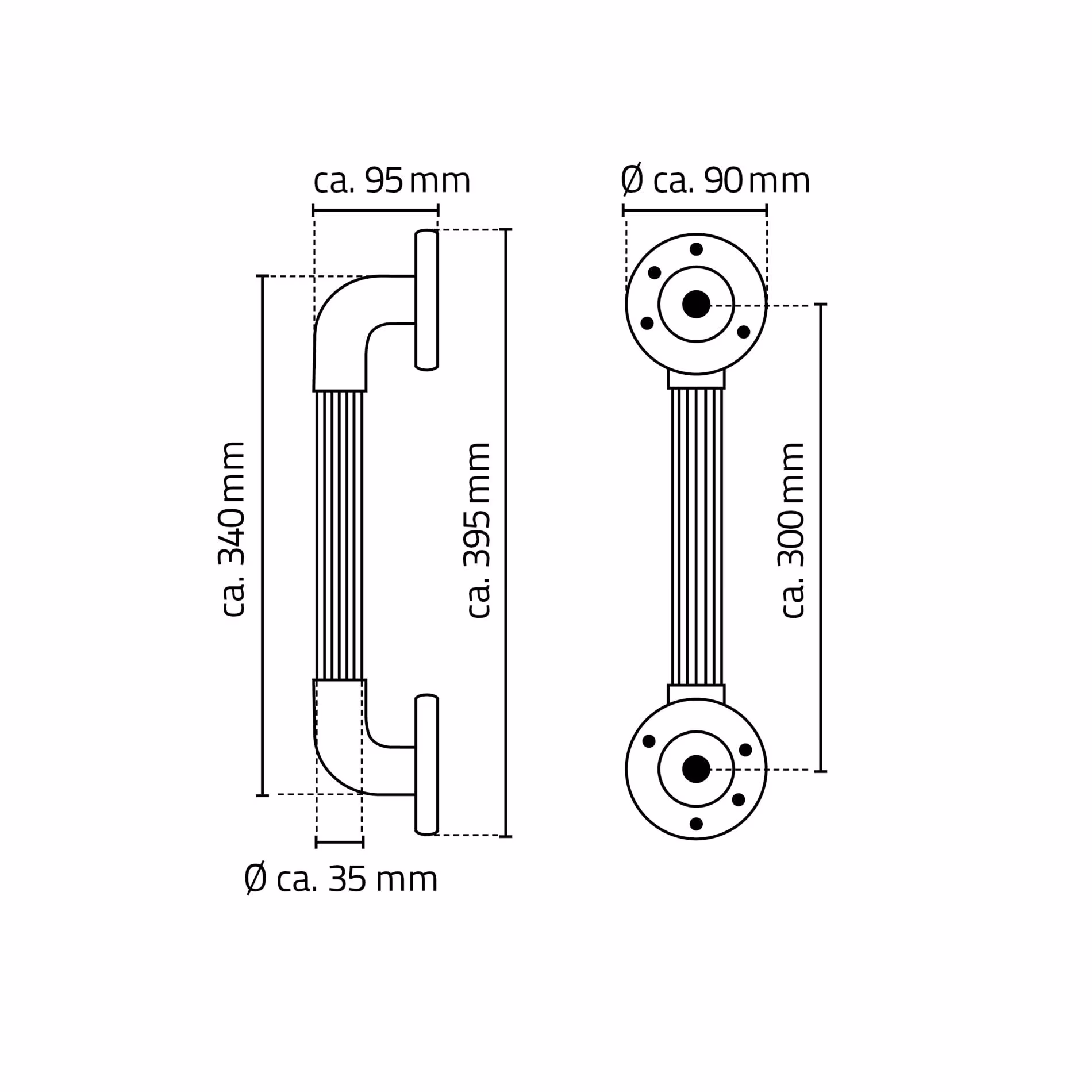 Extra afbeelding bij het artikel Handgreep Max S, glanzend chroom, ABS Extra afbeelding bij het artikel Handgreep Max S, glanzend chroom, ABS gemaakt van handgrepen