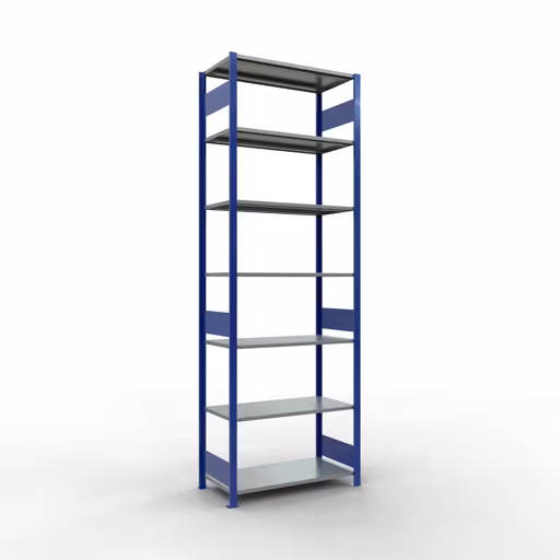 Figuur nr. 14 van het artikel basisrek, legplank-insteeksysteem MULTIplus85, 3000 x 1000 x 500 mm, 7 legborden, RAL 5010 gentiaanblauw uit de productgroep insteeksysteem van het merk Schulte Lagertechnik.