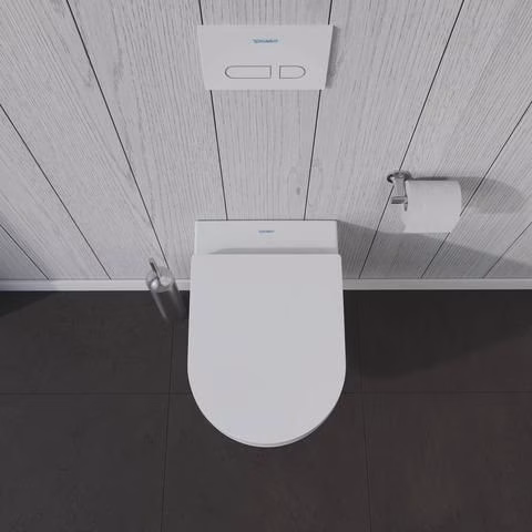 Detailbild 4042999 Duravit ME by Starck wandcloset, randloos, Durafix inbouwspoel, wit, inclusief closetzitting met soft-close mechanisme