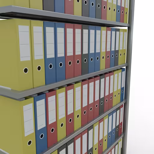 Afbeelding nr. 12 van het artikel, kantoorreksysteem MULTIplus85, 2300 x 1300 x 300 mm, 7 legborden, verzinkt, zonder aanslaglijst uit de productgroep kantoorrekken van Schulte Lagertechnik