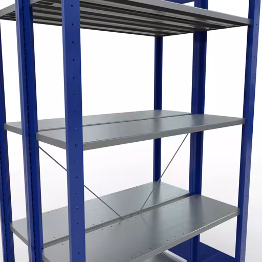 Extra afbeelding van het artikel Basisplank, dubbele plank, plankinsteeksysteem MULTIplus150, 2000 x 1000 x (2x300) mm, 2x5 planken, RAL 5010 gentiaanblauw uit dubbele planken