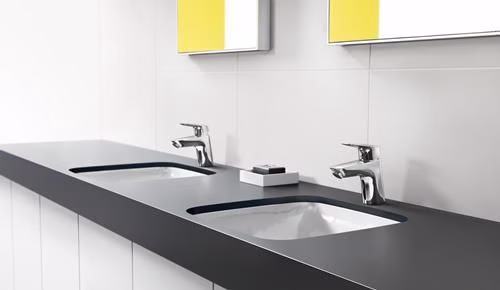 Hansgrohe ééngreeps wastafelmengkraan LOGIS 70 nominale breedte 15 met verzonken waste G 1 1/4 inch chroom