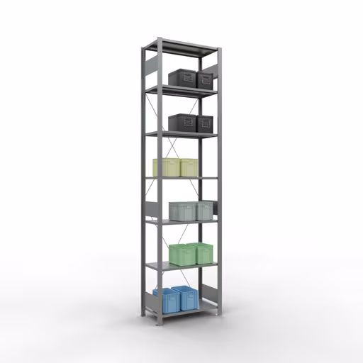 Productafbeelding nr. 6 van het artikel basisrek, legbord-insteeksysteem MULTIplus150, 3000 x 750 x 400 mm, 7 legborden, verzinkt uit het insteeksysteem-assortiment van Schulte Lagertechnik