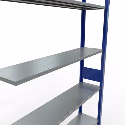 Productafbeelding nr. 12 van het artikel aanbouwplank, legbord, insteeksysteem MULTIplus150, 3000 x 1300 x 300 mm, 7 legborden, RAL 5010 gentiaanblauw/verzinkt uit het insteeksysteem-assortiment van het merk Schulte Lagertechnik