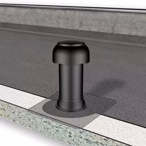 Flavent Pro dakruimteventilator DN 75/ DN 110, kunststof manchet voor Alwitra Evalon lichtgrijs uit de categorie dakdoorgangen geïsoleerd met de GTIN 4027822832158 Flavent Pro zolderventilator van het merk Klöber uit de categorie geïsoleerde dakdoorgangen