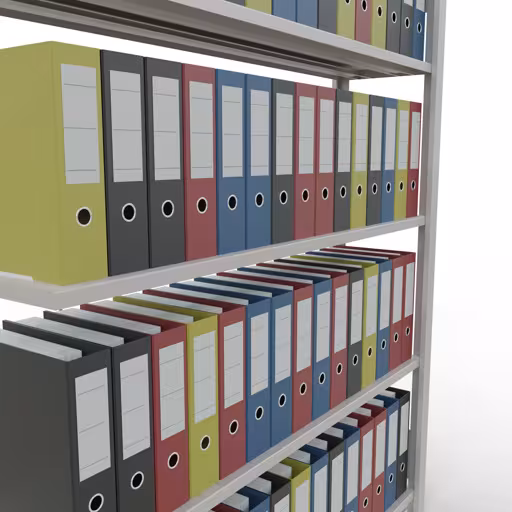 Figuur nr. 11 van het artikel, kantoorrekken, insteeksysteem MULTIplus85, 1800 x 1300 x 300 mm, 5 planken, zonder aanslaglijst, lichtgrijs uit de productgroep kantoorrekken van Schulte Lagertechnik.