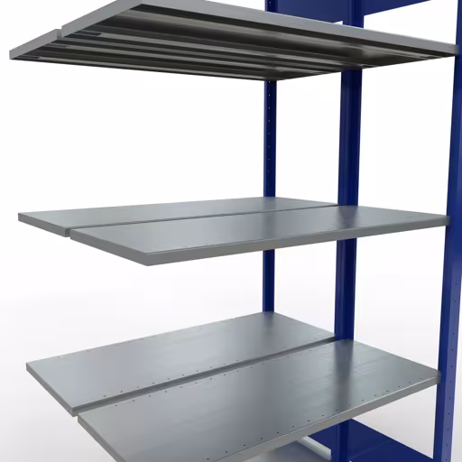 Productafbeelding nr. 15 van het artikel aanbouwplank, dubbele plank, legbord, insteeksysteem MULTIplus150, 2000 x 1000 x (2x400) mm, 2x5 legborden, RAL 5010 gentiaanblauw uit het assortiment legborden van Schulte Lagertechnik