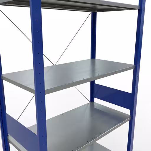 Figuur nr. 14 van het artikel basisrek, legplank-insteeksysteem MULTIplus85, 3000 x 1000 x 500 mm, 7 legborden, RAL 5010 gentiaanblauw uit de productgroep insteeksysteem van het merk Schulte Lagertechnik.