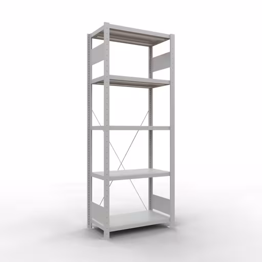 Figuur nr. 11 van het artikel basisplank, legbord, insteeksysteem MULTIplus250, 2000 x 750 x 400 mm, 5 legborden, kruisschoor, RAL 7035 lichtgrijs uit de productgroep insteeksysteem van Schulte Lagertechnik.