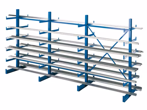 Extra afbeelding van het artikel K 1000 draagarmstellingset, dubbelzijdig, 2000 x 3750 x 2x500, RAL 5010 gentiaanblauw vanaf K1000 voor lichte goederen
