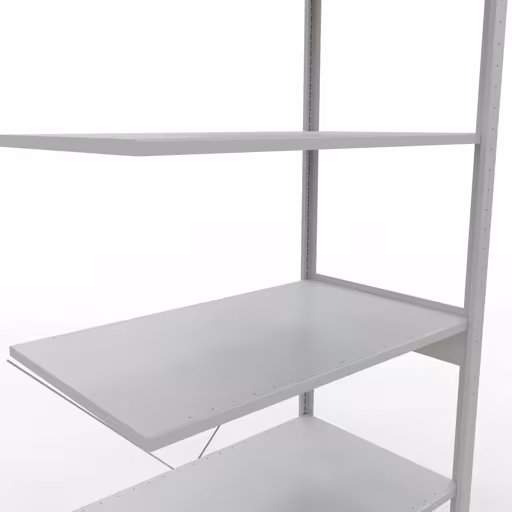Figuur nr. 12 van het artikel aanbouwrekken, legbordstellingen, insteeksysteem MULTIplus85, 2500 x 1000 x 600 mm, 6 legborden, RAL 7035 lichtgrijs uit de productgroep insteeksysteem van het merk Schulte Lagertechnik.