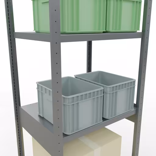 Basisplank, legbord, insteeksysteem MULTIplus250, 3000 x 750 x 600 mm, 7 legborden, verzinkt van Schulte Lagertechnik uit de categorie insteeksysteem