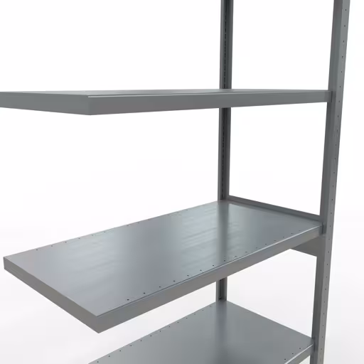 Figuur nr. 15 van het artikel aanbouwrekken, legbordstellingen, insteeksysteem MULTIplus250, 2500 x 1000 x 500 mm, 6 legborden, lengtestangen, verzinkt uit de productgroep insteeksysteem van Schulte Lagertechnik.