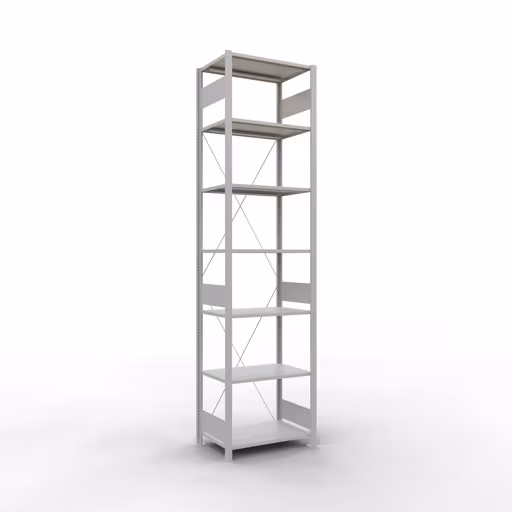 Productafbeelding nr. 15 van het artikel basisplank, legbord-insteeksysteem MULTIplus150, 3000 x 750 x 500 mm, 7 legborden, RAL 7035 lichtgrijs uit het insteeksysteem-assortiment van Schulte Lagertechnik