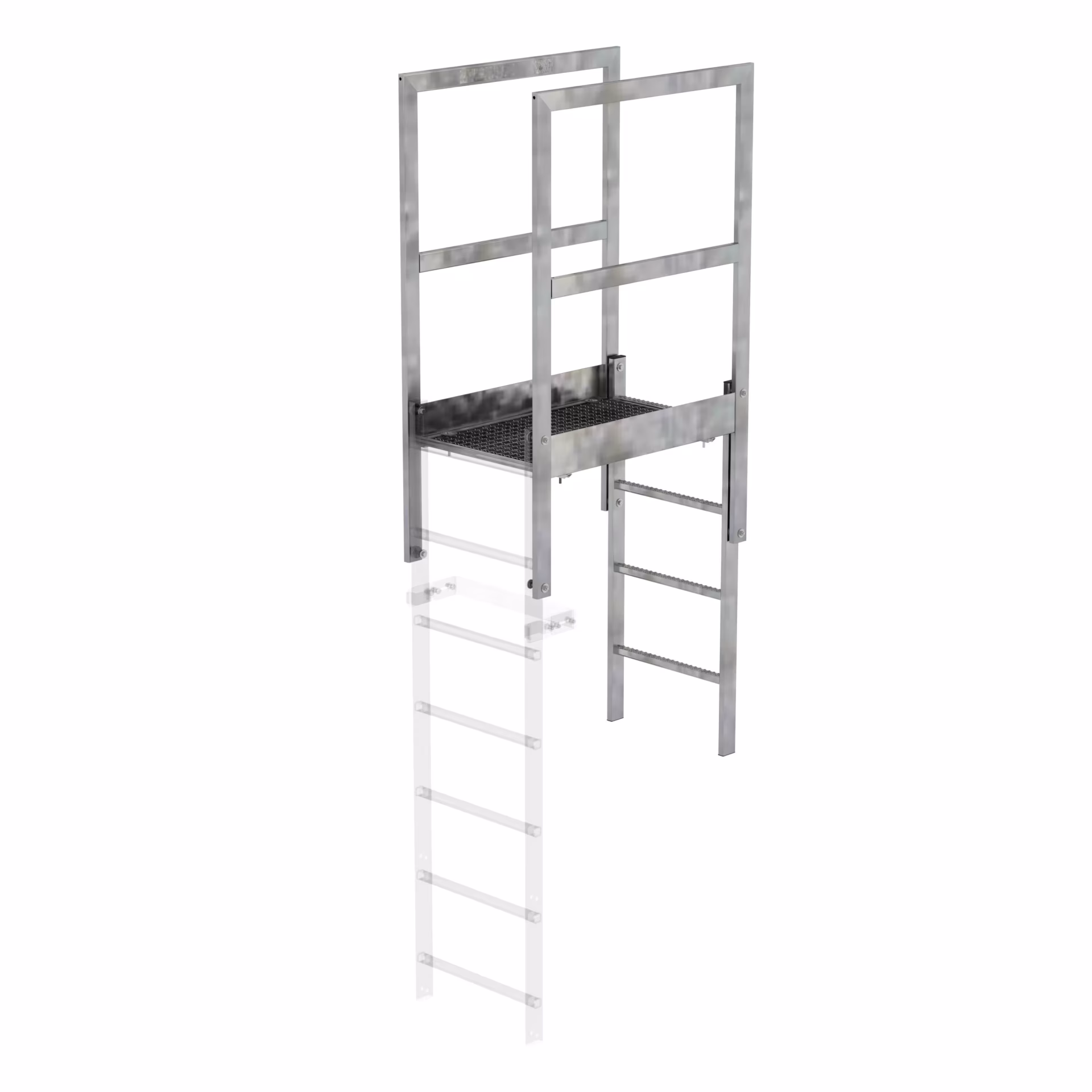 Zolderviaduct van gegalvaniseerd staal met GTIN 4031405631816 Borstweringtrede verzinkt staal van Munk met art.nr. 063181