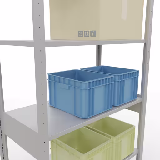 Figuur nr. 14 van het artikel basisrek, legplank-insteeksysteem MULTIplus85, 2500 x 1000 x 500 mm, 6 legborden, RAL 7035 lichtgrijs uit de productgroep insteeksysteem van het merk Schulte Lagertechnik.