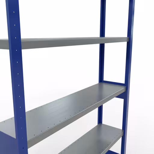 Figuur nr. 15 van het artikel basisrek, legplank, insteeksysteem MULTIplus250, 2500 x 1300 x 300 mm, 6 legborden, lengtestangen, RAL 5010 gentiaanblauw/verzinkt uit de insteeksysteem productgroep van Schulte Lagertechnik.