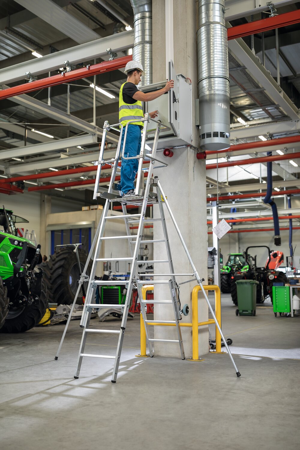 Munk platformladder FlexxStep 4 sporten met telescoopverlenging 2 sporten