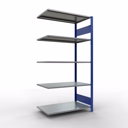 Figuur nr. 11 van het artikel aanbouwrekken, legbordstellingen, insteeksysteem MULTIplus85, 2000 x 1000 x 600 mm, 5 legborden, RAL 5010 gentiaanblauw uit de productgroep insteeksysteem van Schulte Lagertechnik.