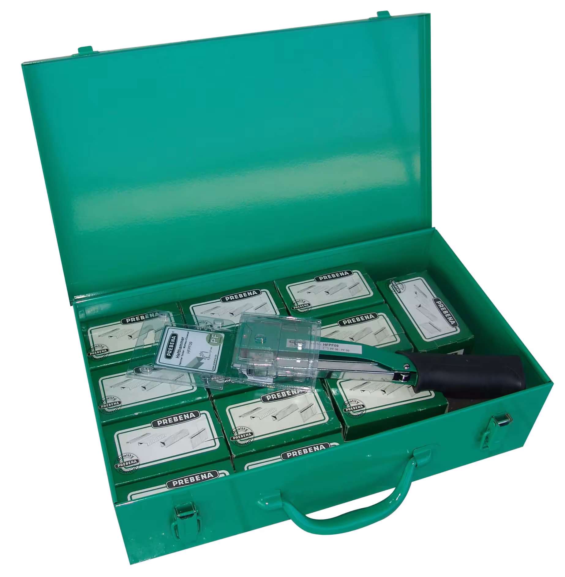 Extra afbeelding van het artikel Niethamer powerpack HFPF02 - 2x HFPF09 niethamer voor nieten van 6 - 9 mm + 12x PF09CNK voor tackers, spijkers, nieten