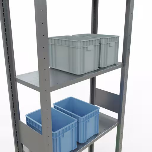 Basisplank, legbord, insteeksysteem MULTIplus150, 3000 x 750 x 300 mm, 7 legborden, verzinkt van het merk Schulte Lagertechnik uit het assortiment insteeksysteem
