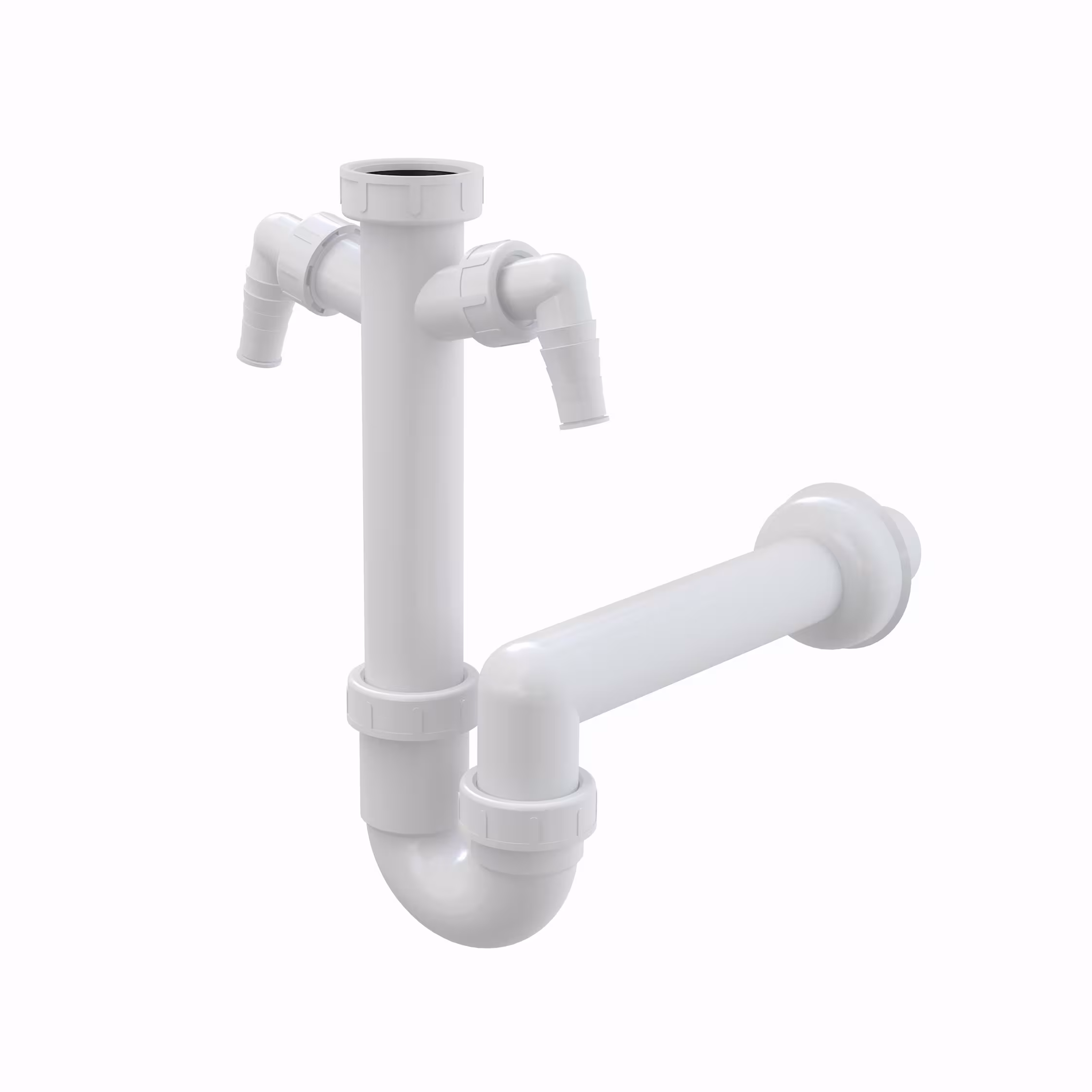 AlcaPlast gootsteenafvoerfitting 1,5'' | met buissifon ø40/50mm met 2 apparaataansluitingen A82-40 van AlcaPlast Buissifon, sifons/aftapkranen/slangen, art.nr. A82-40