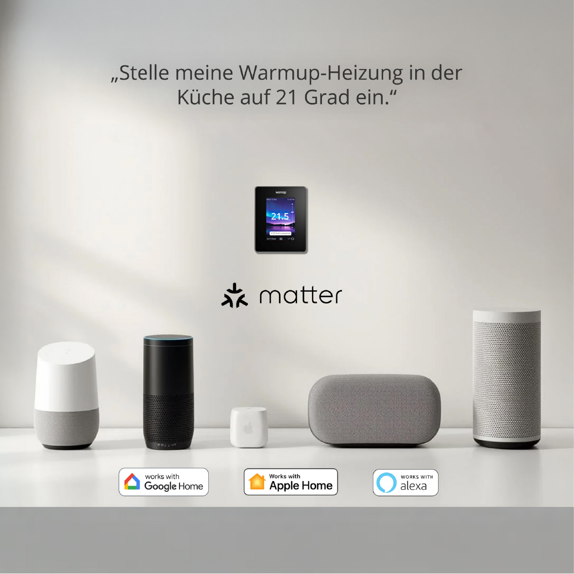 Ohne Text 3820031 Warmup 7iE Smart Matter compatibele WIFI-thermostaat wit