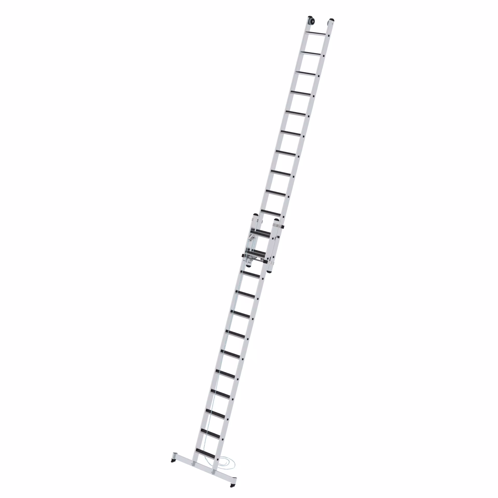 Traptouwladder 2-delig met nivello® traverse en clip-step R13 2x12 treden van het merk Munk uit het assortiment trap- en sportladders