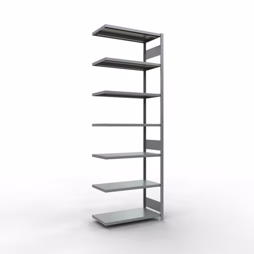 Aanbouwrekken, rekken, insteeksysteem MULTIplus330, 3000 x 1000 x 500 mm (HxBxD), 7 planken, lengtestangen, verzinkt van Schulte Lagertechnik Aanbouwrekken, legbordstellingen, insteeksysteem MULTIplus330, 3000 x 1000 x 500 mm (HxBxD), 7 legborden, lengtestangen, verzinkt, aanbouwplank, art.nr. 13957-LR