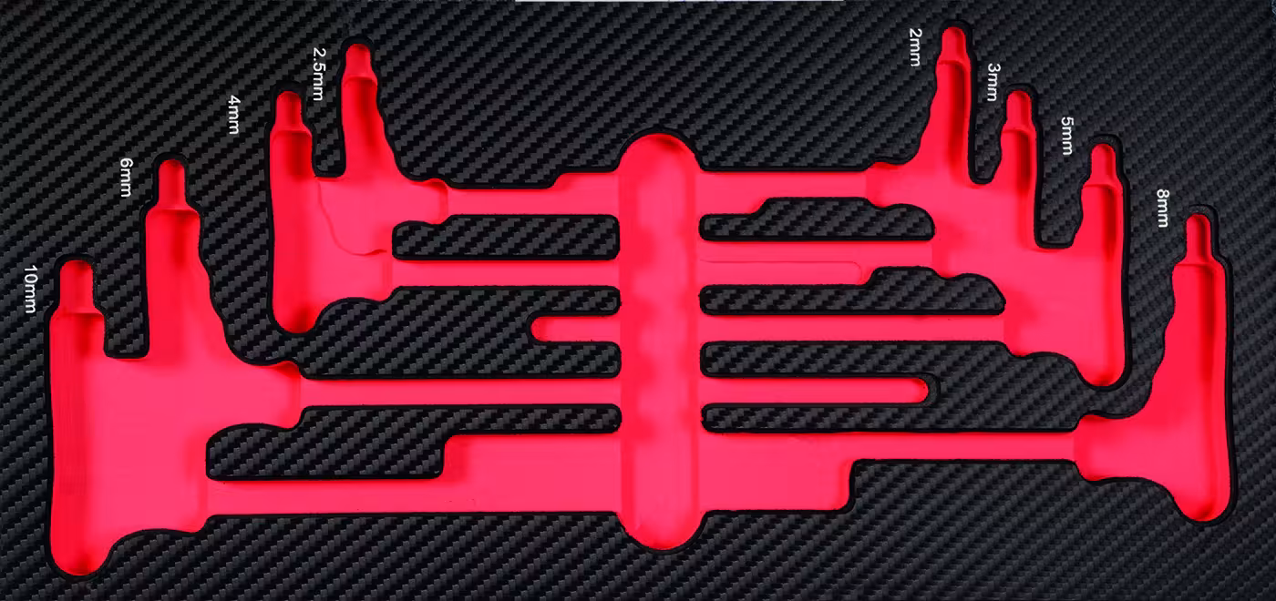 ProForm-inzetstuk leeg voor T-handgreepkogelhoofd van PROJAHN Schroevendraaierinzet met T-greep voor binnenzeskantschroeven, organisatiesystemen en werkplaatswagens, artikelnr. 5999-34E