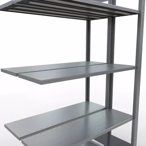 Aanbouwrekken, dubbele rekken, rekkensysteem MULTIplus150, 2000 x 1000 x (2x300) mm, 2x5 planken, verzinkt van Schulte Lagertechnik uit de categorie rekken