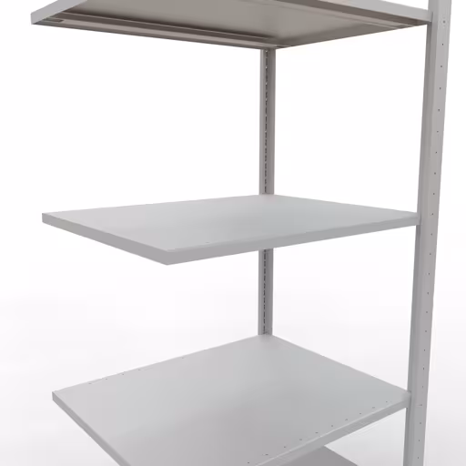 Aanbouwrekken, rekken, insteeksysteem MULTIplus150, 2000 x 750 x 600 mm, 5 planken, lengtestangen, RAL 7035 lichtgrijs van Schulte Lagertechnik uit de categorie insteeksystemen