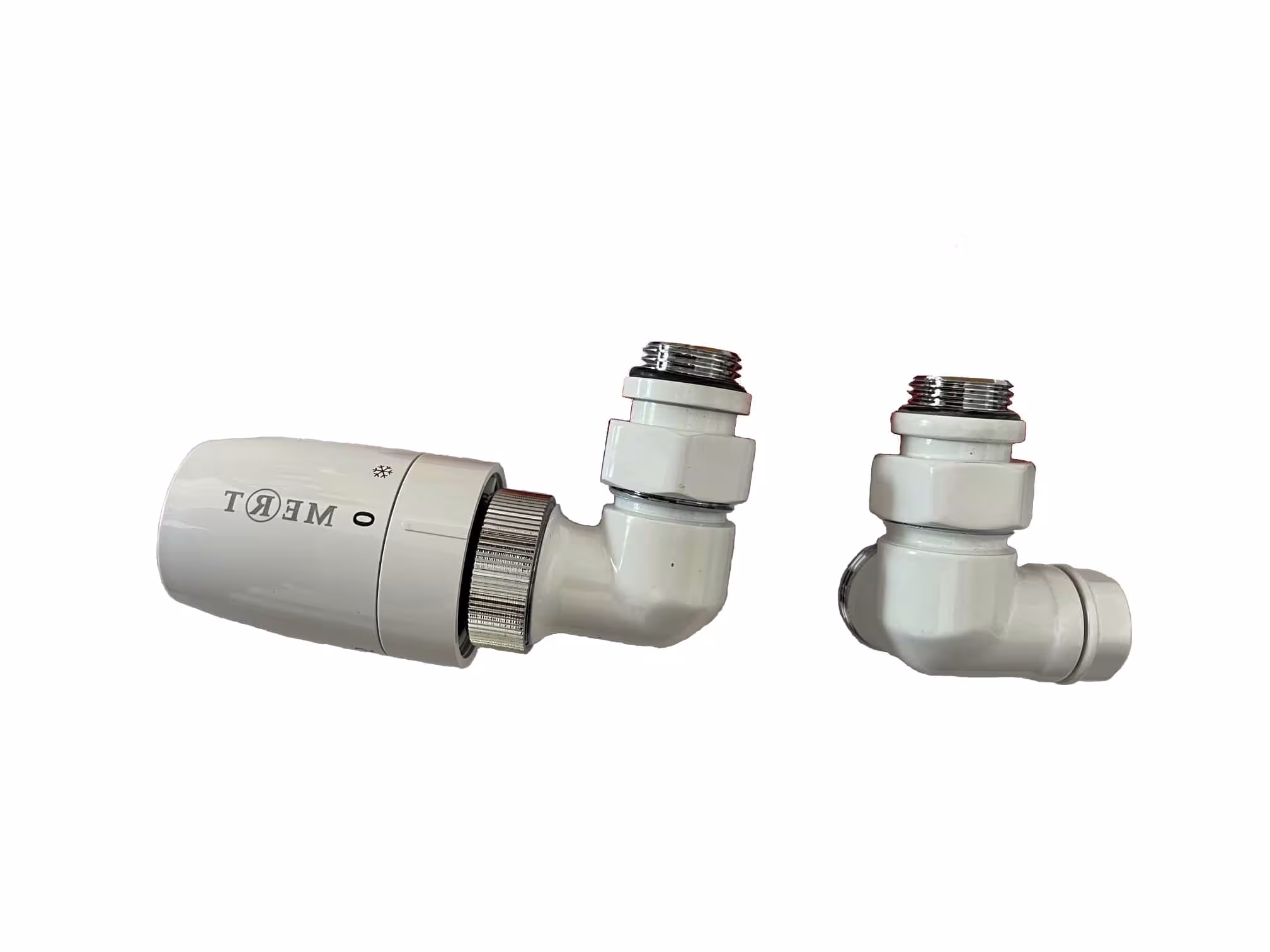 Ontwerp TH hoekhoek LINKS - wit van MERT Design TH hoekhoek, radiatormontage & aansluitingen, art.nr. 1000-TTSET-E-W-L