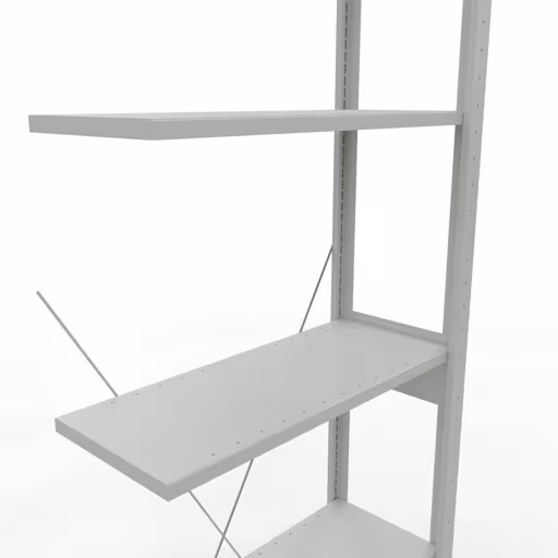 Productafbeelding nr. 7 van het artikel aanbouwrekken, legbord-insteeksysteem MULTIplus150, 2500 x 750 x 300 mm, 6 legborden, RAL 7035 lichtgrijs uit het insteeksysteem-assortiment van Schulte Lagertechnik