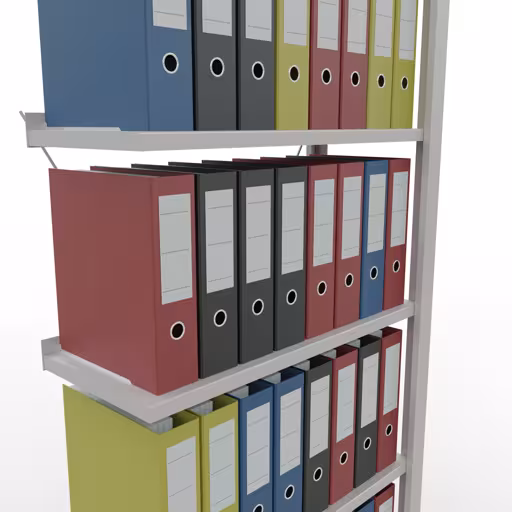Afbeelding nr. 12 van het artikel, kantoorrekken, insteeksysteem MULTIplus85, 2000 x 750 x 300 mm, 6 planken, met aanslaglijst, lichtgrijs uit de productgroep kantoorrekken van Schulte Lagertechnik