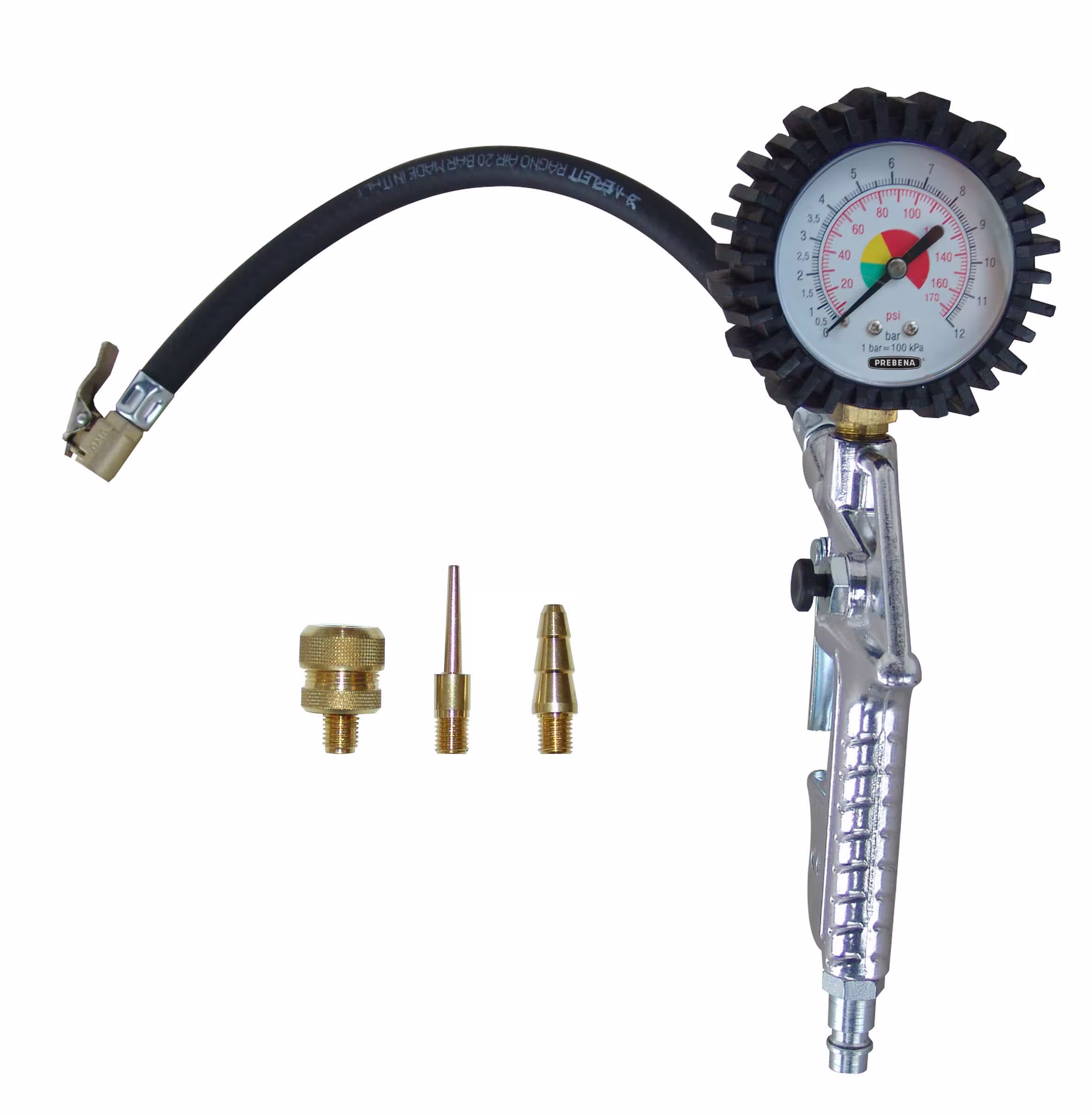 Bandenpomp met adapterset, compressoren en persluchtgereedschap, artikelnr. Z175,80